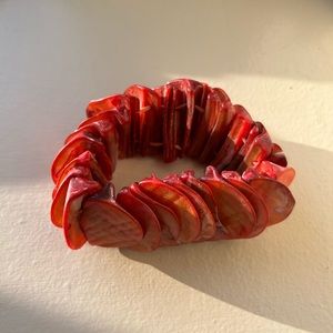 Red coral bracelet